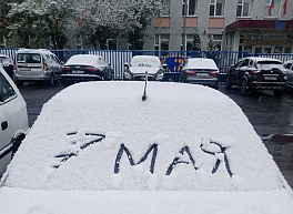 В Москве выпал майский снег