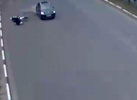 На Московском шоссе сбили мотоциклиста (видео)