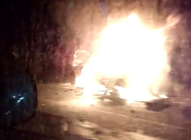 Опубликовано видео с места страшной аварии на рязанском участке М5