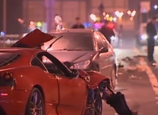 Причиной смертельного ДТП с Ferrari  стала брошенная на дороге покрышка