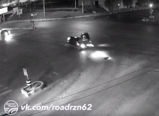 Столкновение Lada и Hyundai в центре Рязани попало на видео
