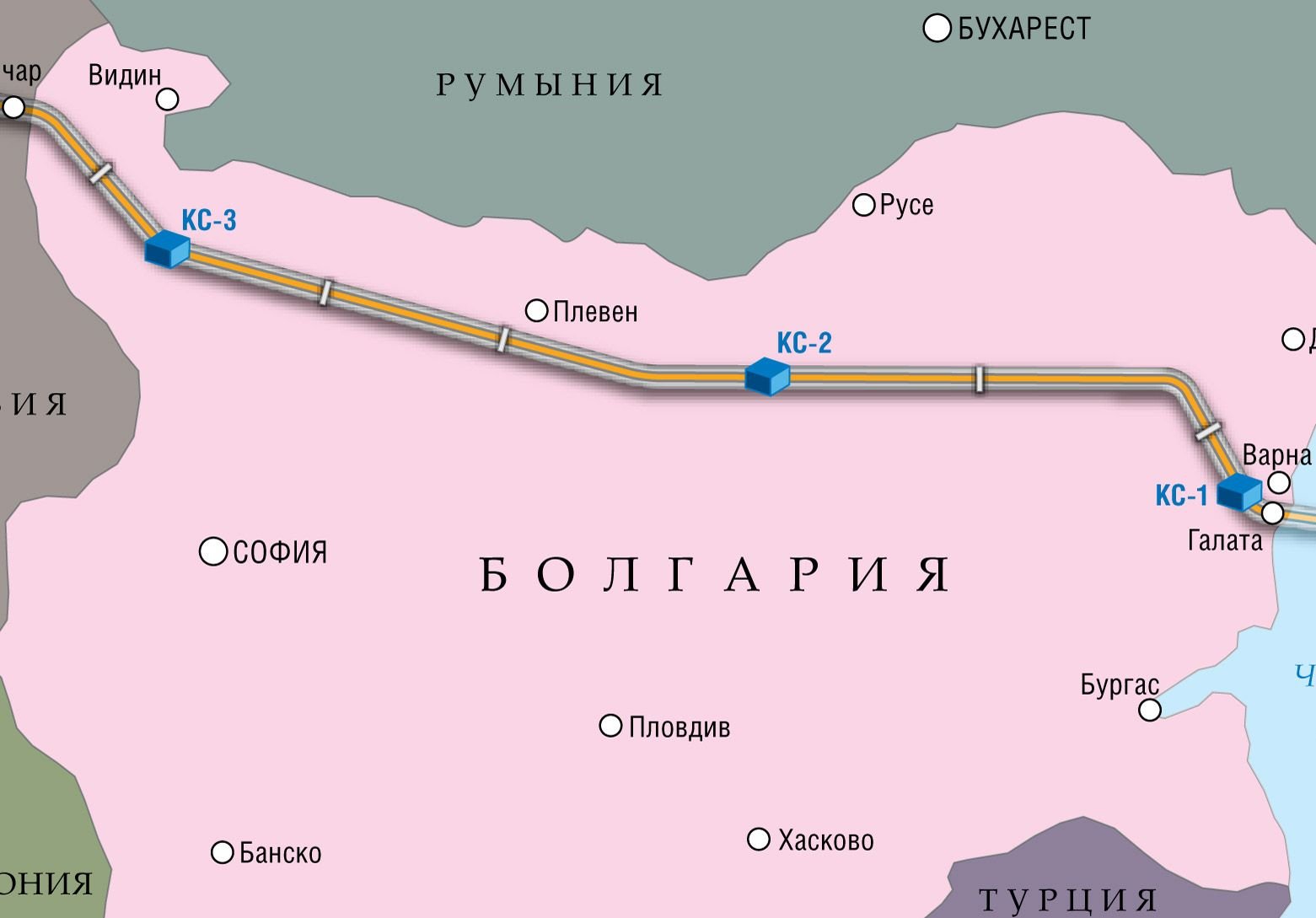 Болгария приостановила работы по проекту «Южный поток»