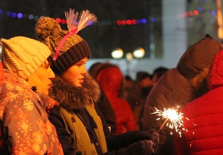 Рязанцы отметили Новый год на площади Победы