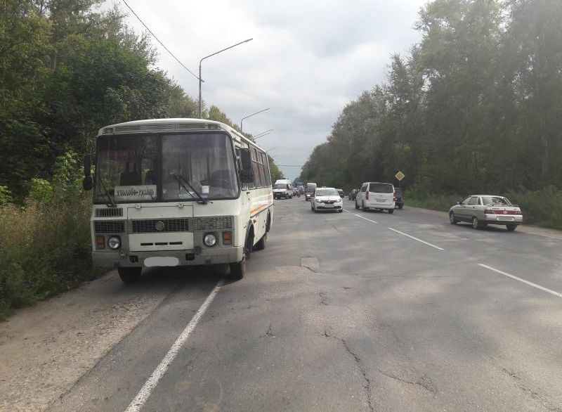 В Рязани мотоцикл столкнулся с автобусом ПАЗ