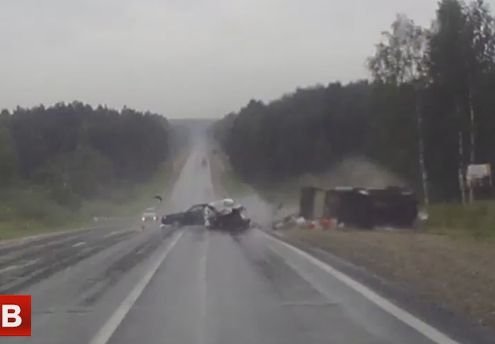 Страшная авария под Нижним Новгородом попала на видео