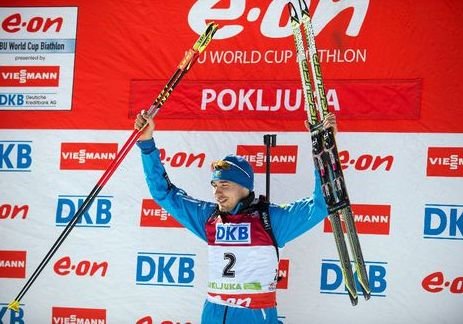 Антон Шипулин победил на этапе биатлонного КМ в Словении