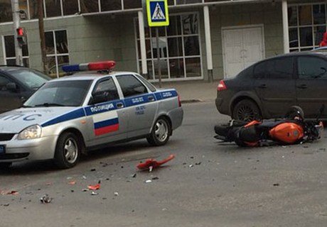 В ДТП на улице Гагарина в Рязани  сбит мотоциклист