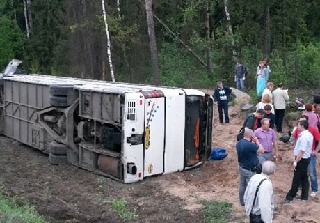 В Подмосковье попал в аварию пассажирский автобус