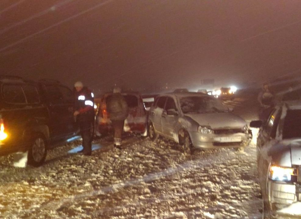 На Солотчинском шоссе произошло массовое ДТП