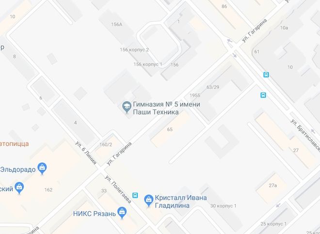 Рязанские школы переименовали на картах Google