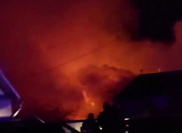 Появилось новое видео крупного пожара в Сасове