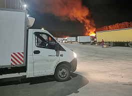 На территории склада Wildberries в Рязанском районе произошел пожар