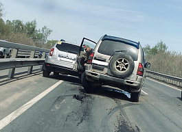 На Солотчинском шоссе столкнулись четыре автомобиля