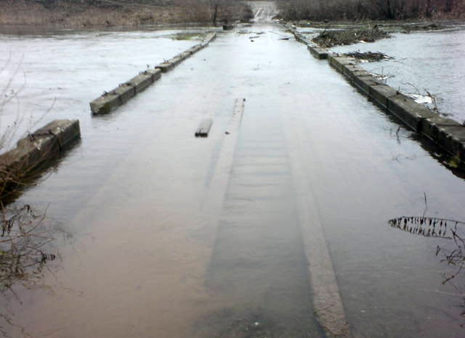 В Ряжском районе подъем воды в Ранове привел к подтоплению моста