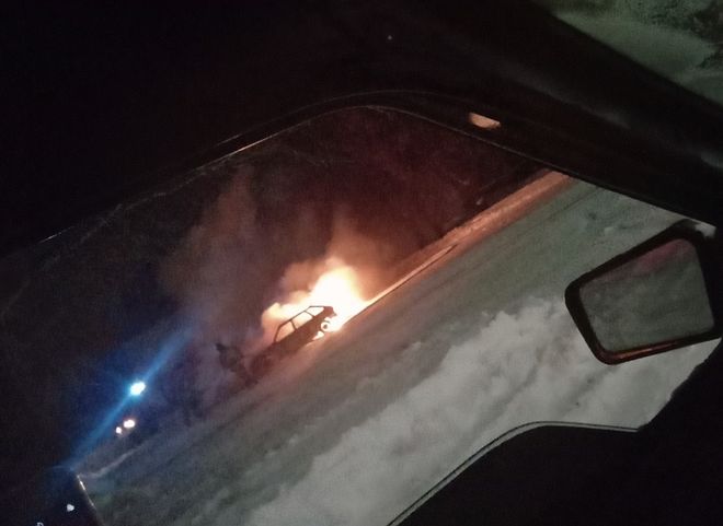 Под Касимовом сгорел автомобиль