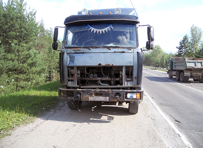 В Касимовском районе ГИБДД остановила МАЗ с подложным госномером