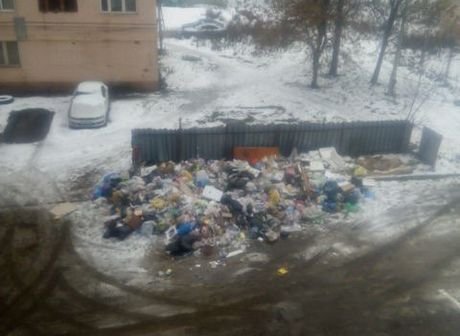 В Рязани вместо мусора увезли мусорные баки
