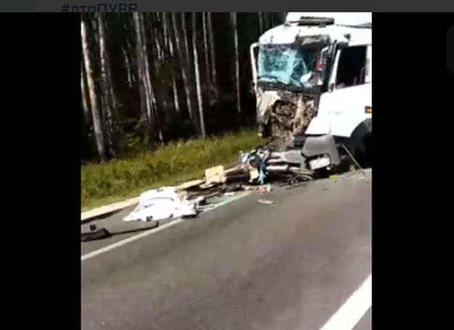 Под Спасском произошла серьезная авария с участием грузовика