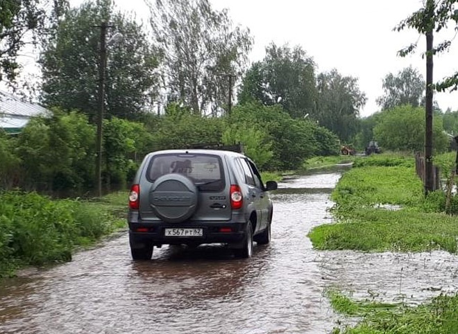 Из-за ливней в Шацком районе затопило 11 приусадебных участков
