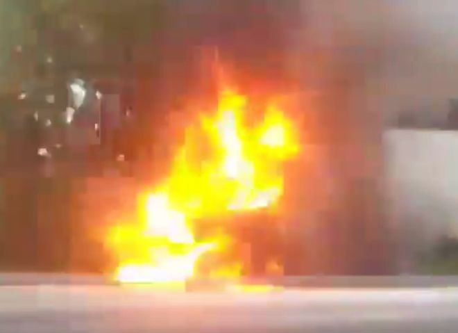 На трассе М5 близ Рязани загорелась «Газель» (видео)