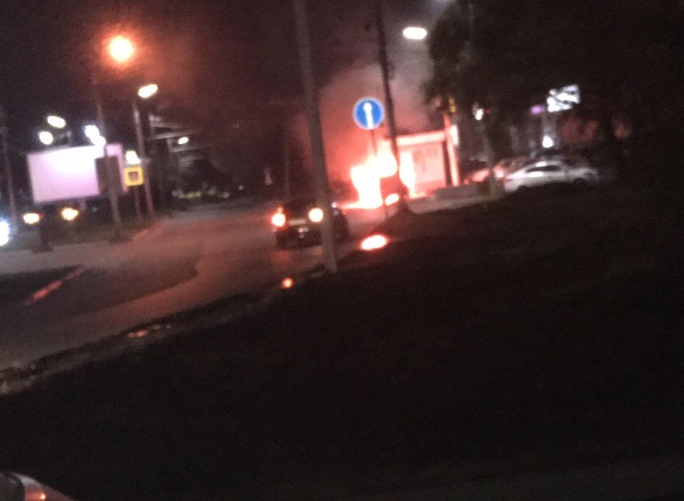 В Дашково-Песочне после ДТП загорелся автомобиль