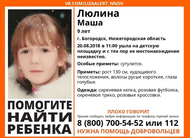Для поиска пропавшей в Нижегородской области девочки требуются волонтеры