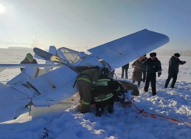 На Алтае упал легкомоторный самолет