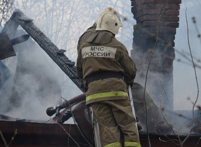Ночью на пожаре в Касимове погиб мужчина
