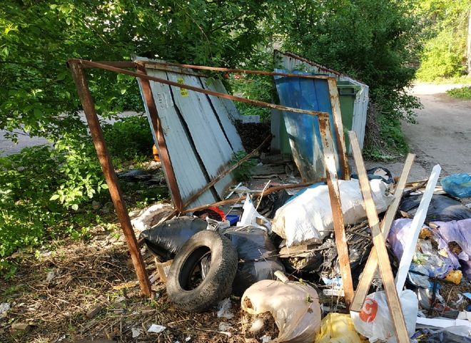 Рязанцы рассказали об ужасном состоянии мусорной площадки на улице Шевченко