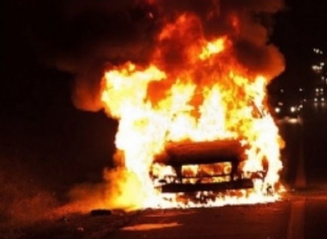 Ночью в Семчине сгорел автомобиль