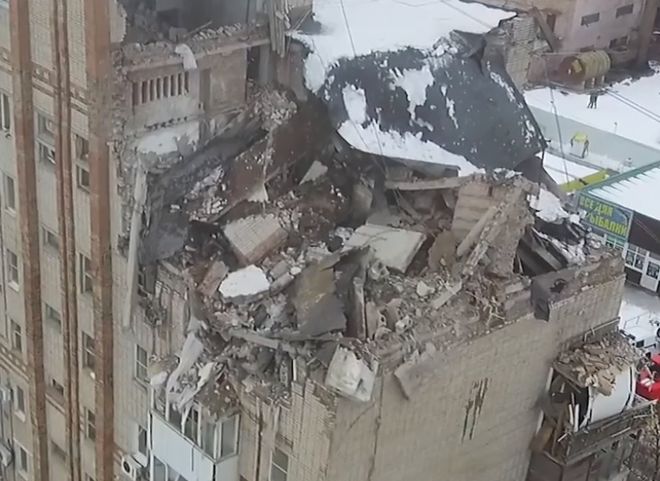 Беспилотник снял на видео последствия взрыва газа в Ростовской области