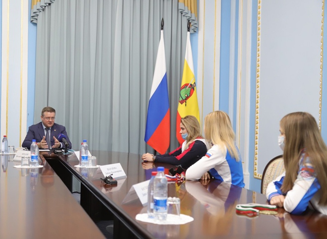 Губернатор Любимов встретился с рязанскими спортсменами