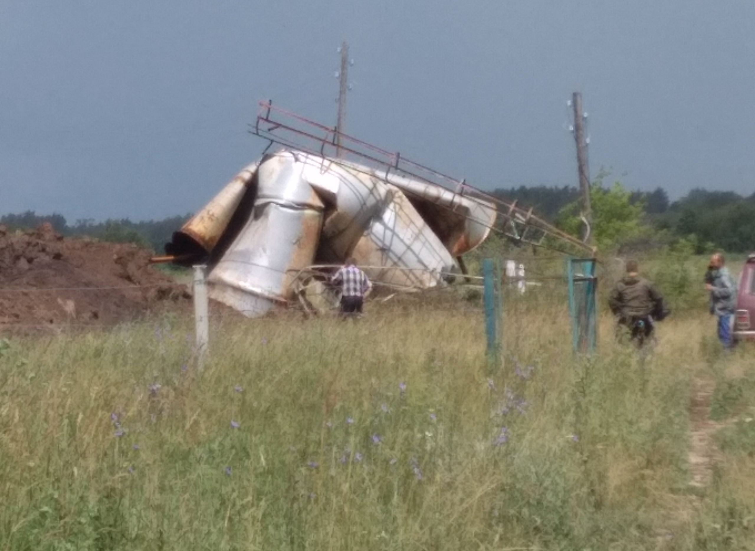 В Рязанской области обрушилась водонапорная башня