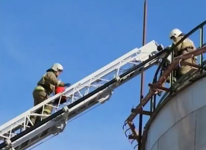 Опубликовано видео тушения пожара на заводе «Технофлекс»