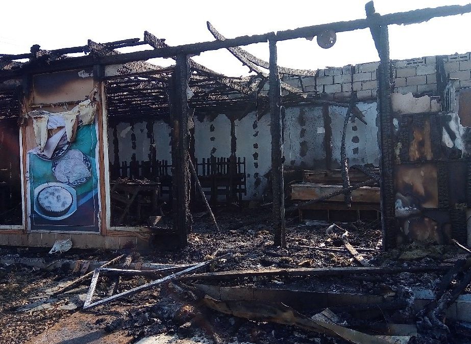 В Рязанской области сгорело узбекское кафе