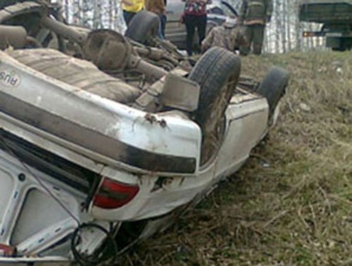 В Рязанской области ГАЗ-3110 опрокинулся в кювет