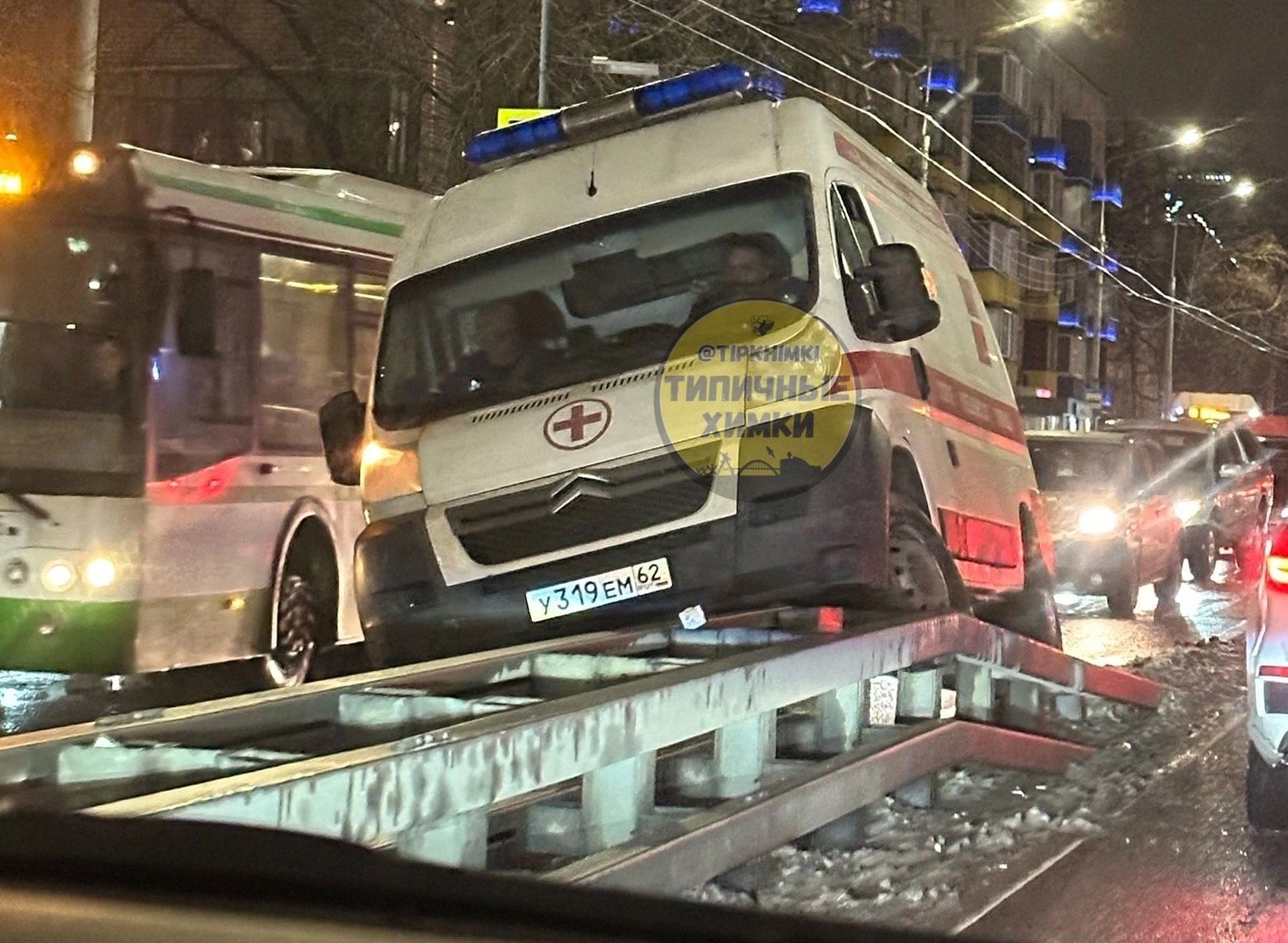 В Химках попала в аварию рязанская скорая помощь