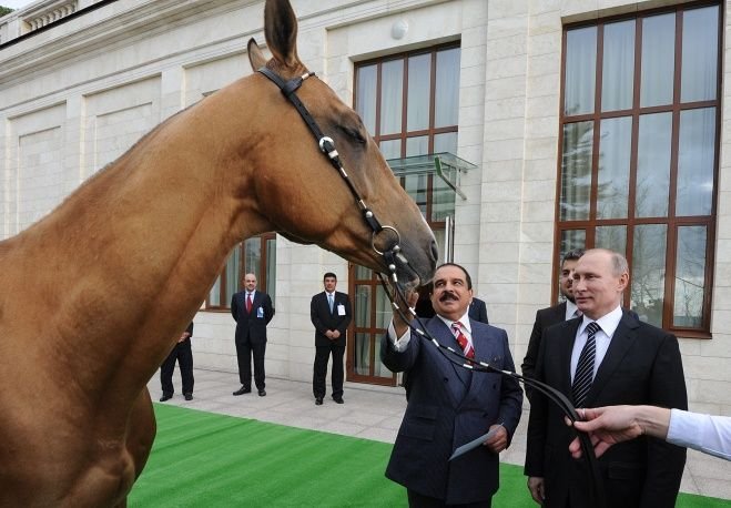 Путин подарил королю Бахрейна рязанского скакуна