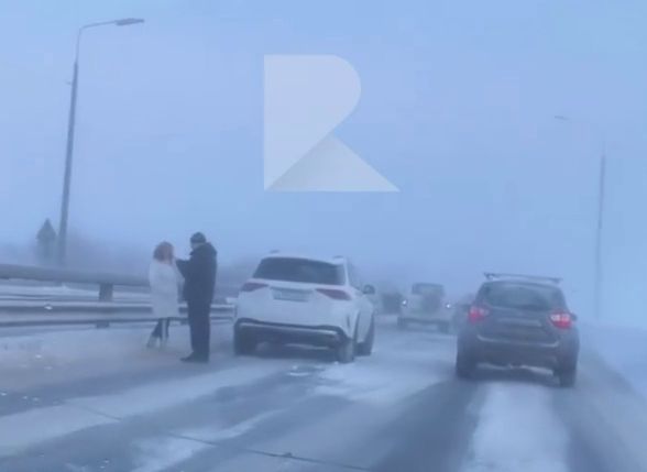 На Солотчинском шоссе случилась массовая авария