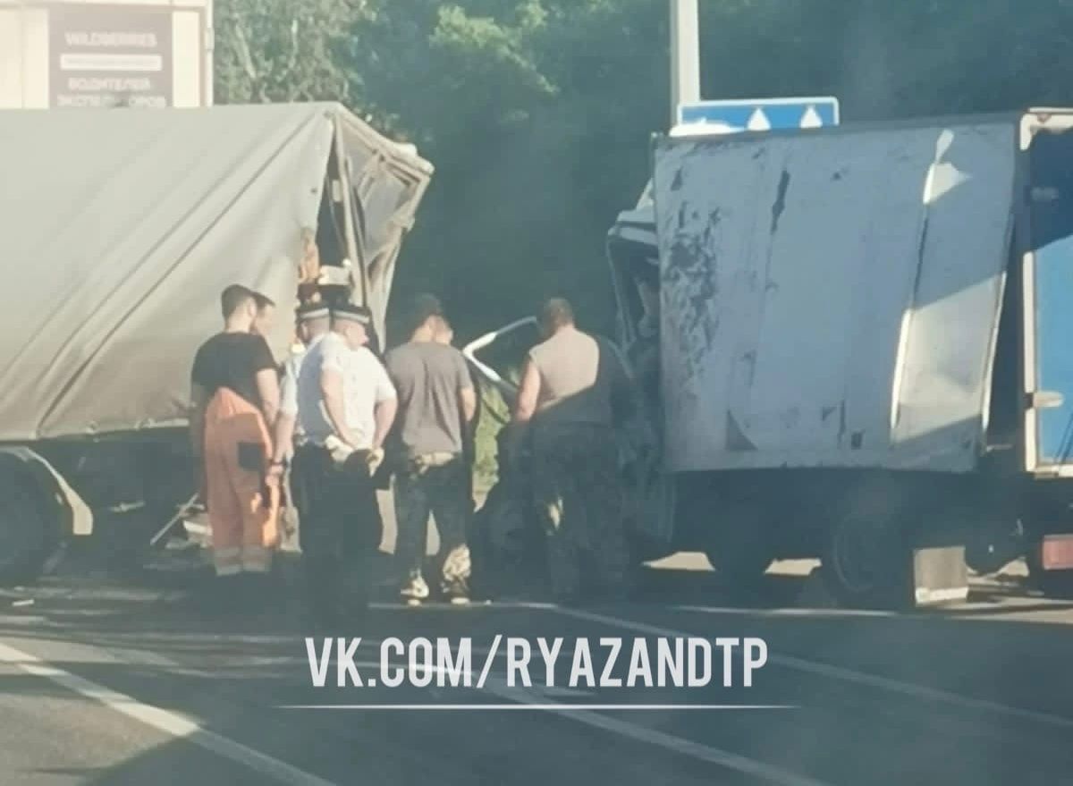 В массовом ДТП на трассе М5 в Рыбновском районе пострадали два человека