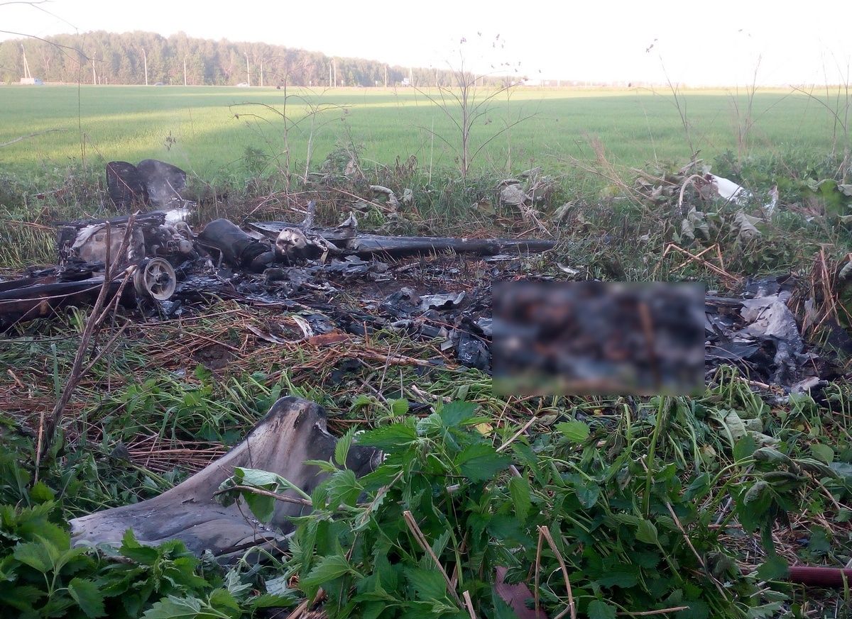 СМИ рассказали подробности крушения самодельного самолета под Рязанью