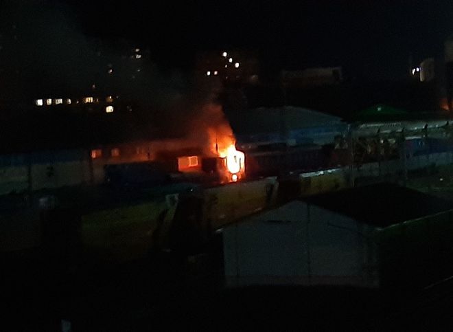 Ночью на вокзале Рязань-1 загорелся вагон