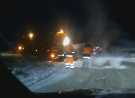 Видео: в Рязани ремонтируют дорогу в 20-градусный мороз