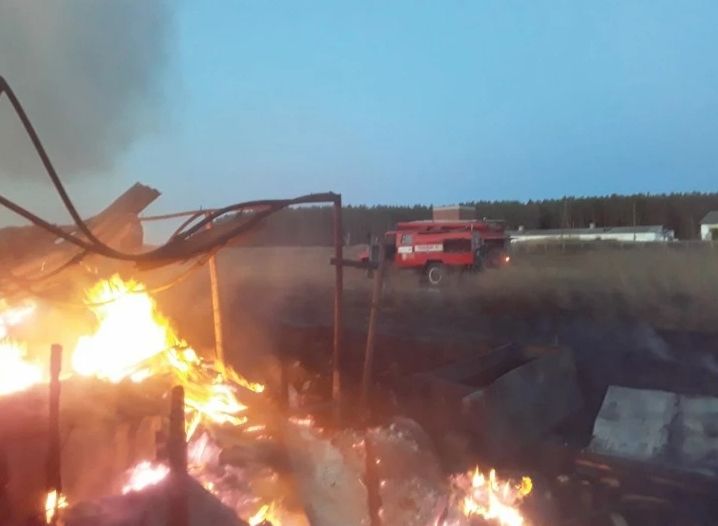 На пожаре в Свердловской области погибли один взрослый и двое детей