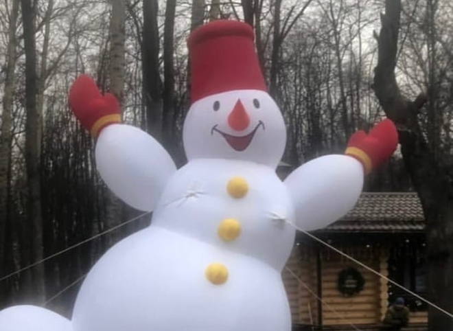 В рязанском Лесопарке засняли «БДСМ-снеговика»