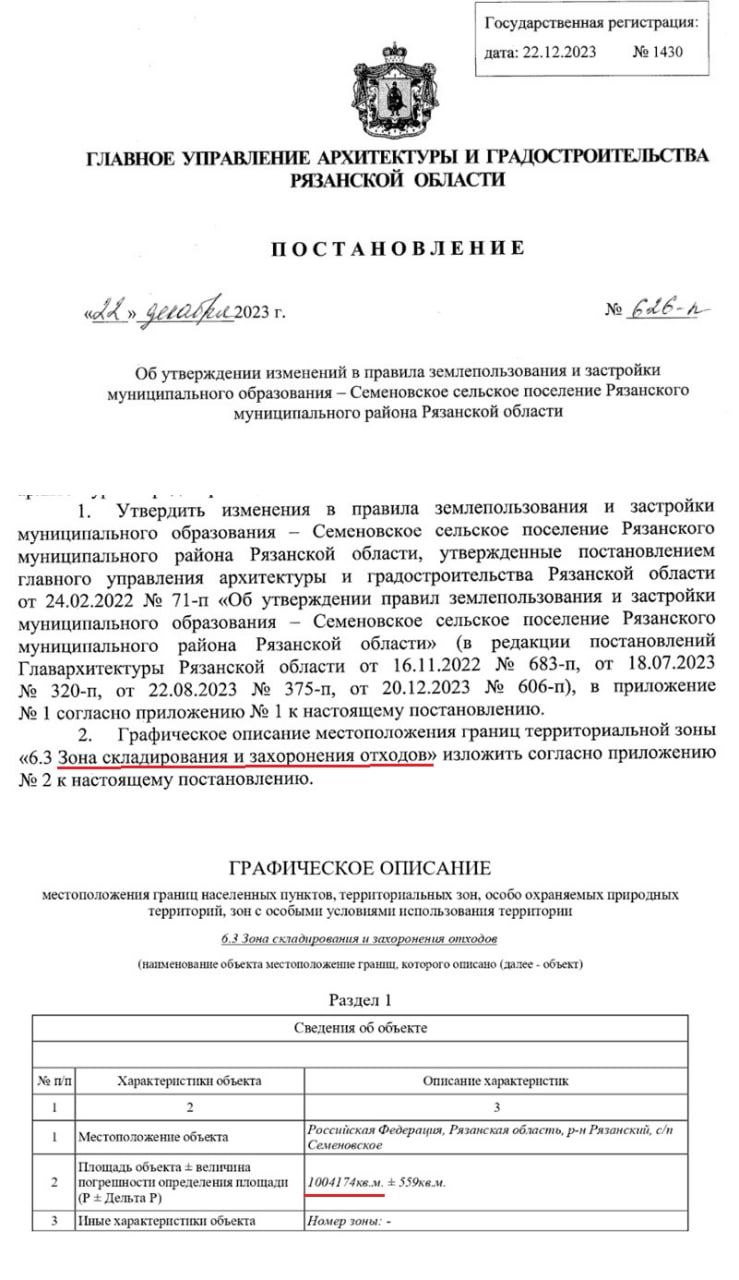 Жители Рязанского района неожиданно узнали, что рядом с их домами будут  строить мусорный полигон | 13.01.2024 | Рязань - БезФормата