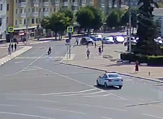 Момент смертельного ДТП в центре Рязани попал на видео