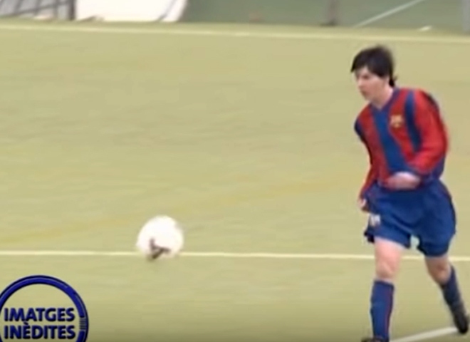 «Барселона» разместила видео с игрой 15-летнего Месси