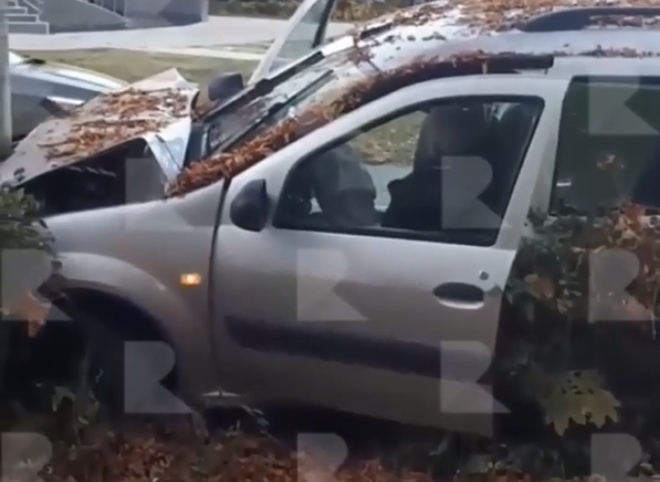 На улице Новаторов пьяный водитель врезался в дерево