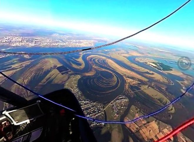 Воздухоплаватели представили панорамный снимок разлива Оки